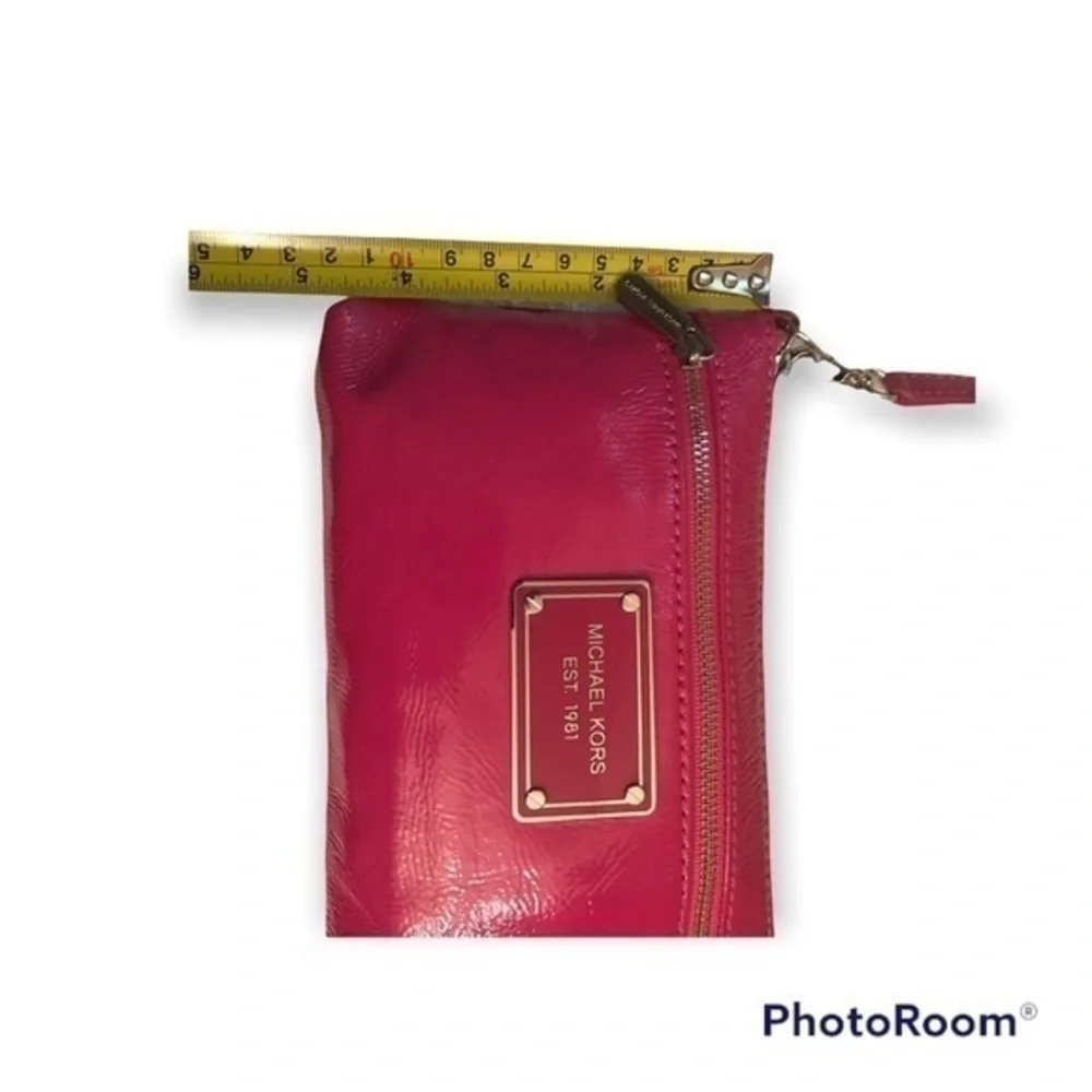 Michael kors pink fushia patent leather mini bag wristlet